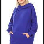 Zenana Outfitters Women's Purple / Wine Cowl Neck Hoodie Size Medium Photo 0