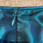 Carlisle  Silk Pencil Fully Lined Skirt Shimmering MetallicTeal Size 4 Photo 6