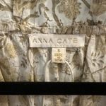 Cream and Tan Ruffled Asymmetrical long sleeve Dress Photo 1