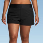 Lands' End Sunshade UPF 50 3 Inch Board Shorts With Panty Black Plus 20w, NEW Photo 0