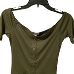 SLJ APPAREL Olive Green Ladies Ribbed Bodysuit NEW WITH TAG Size M/L Photo 4