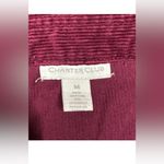 Charter Club Corduroy Jacket Womens Medium Burgundy Button Up Pockets Slim Fit Photo 3
