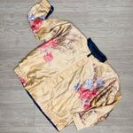 Vintage la phia floral metallic silky gold jacket pink and blue floral detail M Size M Photo 0