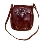 Vintage 1970s Swallow Dark Brown Leather Satchel Crossbody Purse Photo 0