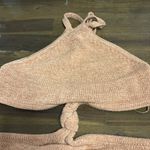 Isalis  Halter Cut Out Mini Dress Knit Knot Sexy Beachy Open Sides M Photo 1