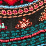 ZARA  Multicolor Knit Beaded Embroidered Zip Back High Waist Shorts Size Small Photo 4