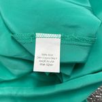 Amanda Uprichard NWT Green teal Silk Criss Cross Back Scoop Neck Sleeveless Top Photo 2