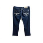 Rock Revival  Heather Jeans 34 Straight Blue Embroidered Studded Western Rodeo Photo 1