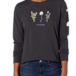 Life is Good Women's Detailed Wildflowers Long Sleeve Crusher Tee Black S Photo 0