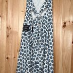 Lulus NWT  Flirty Fave Ivory Floral Print Tie-Back Midi Dress Bohemian Summer L Photo 4