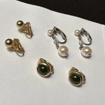 Lot Of 3 Clip On Non Pierced Earrings 2 Signed Avon Photo 0