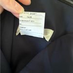 Dessy off the shoulder midnight navy puff sleeve maxi dress size 14 Blue Photo 2