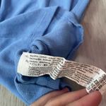 ZARA  Cotton Blue High Neck Ribbed Cropped Tank Top ~ size Medium Photo 2