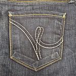 💕KITSON💕 Y2K Play Me Denim Mini Skirt ~ Dark Blue Wash 30 Size undefined Photo 3