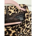 Etcetera  Leopard Print Velvet Cap Sleeves Scarf Neck Sheath Dress, 0 Photo 4