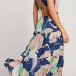 NWT Lulus Hours of Flowers Blue Multi Floral Lace Photo 1