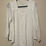 Current/Elliott Current Elliott‎ White Peasant Blouse Size Small Photo 0