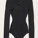 Abercrombie & Fitch black bodysuit with ring chest detail Photo 0