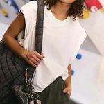 Free People #33 NWT  Don't Sweat It Oversized Tee in White Photo 1