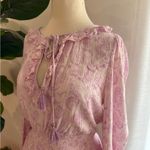 House of Harlow 1960 | Lavender Ruffle Paisley Mini Dress Purple Size M Photo 2