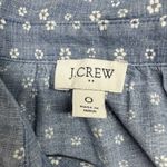 J.Crew Dress Womens 0 Blue Denim Floral Printed Shirtdress Cottagecore Pockets Photo 6