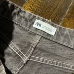 ZARA Straight Leg Stone Wash Jeans Photo 4