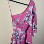 Yumi Kim  Pink Floral One Shoulder Dress Size M Photo 2