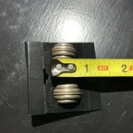 Vintage Sterling Silver 925 Rope Design Stud Half Hoop Earrings Photo 5