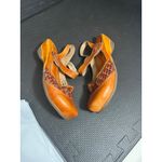 Spring Step L'Artiste by  Women Orange Leather Funky Artsy Boho Sandals 37 US 6.5 Photo 3