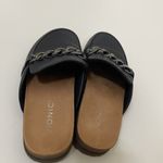 Vionic  Georgie Slip On Leather Chain Mule in Navy Size 7 Photo 3