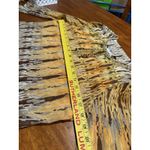 Jaclyn Smith  Beaded Boho Blouse Small Yellow Brown 3/4 Sleeve Top Shirt S Photo 7