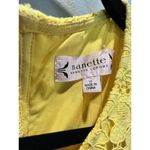 Nanette Lepore NWT Nanette Lepore Womens 10 Dress Midi Yellow Floral Lace Fit & Flare Lined Photo 4