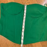 Boutique NWT Green hook and eye structured strapless corset size L Photo 7