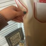 Leslie Fay Vintage Dress with Rope Belt and Pocket Kerchief Red and White Photo 3