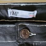 Ymi  Black Pants with White Low-Rise Skater Size 7 Photo 3