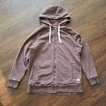 Vuori  Women's Brown Cozy Oversized Athleisure Chic Restore Full Zip Hoodie Sz S Photo 0