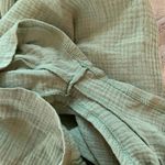 Mable Women's Cotton Wrinkle Gauze Button Front Lightweight Relaxed Romper S/M Green Size M Photo 5