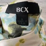 Bcx Shirt Blouse Silky Floral Top Size Large Photo 4
