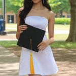 Satin white Strapless Mini Dress Size 0 Photo 7