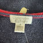 Vintage 90s Christopher & Banks Navy Blue Fall Knit Sleeveless Sweater Vest S Photo 6