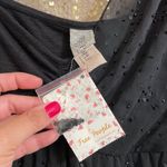 Free People Fairuza black beaded one shoulder chiffon tanktop, size M, NWT Photo 1