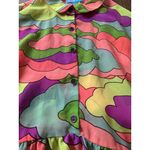 Nanette Lepore  Swim‎ Water Cover Up Size XL Retro Hippie Colorful Beach Sheer Photo 8