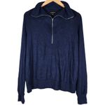 Fortune + Ivy Blue High Neck 1/2 Zip Lightweight Pullover Sweater XL Photo 1