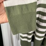 Caslon  Women's 3X Green & White Striped Long Sleeve Pullover Knit‎ Sweater Photo 4