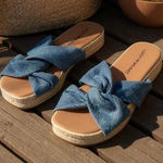 Lucky Brand  Kierlo crochet wedge sandals size‎ 7.5 Photo 0