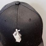 Black Cap Embroidered Finger Photo 2