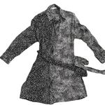 Alice + Olivia  Jodi Patterned Collared Tie Waist Shirt Dress Black‎ Size 4 Photo 5