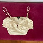 EXPRESS Body Contour Silky Ruffle Overlay V-Wire
Cropped Cami Photo 1