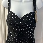 Nip Tuck NWT Amalfi Spot Black Louise Cross Front Tummy Control Swimsuit Photo 4
