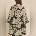 Coco + Carmen  Oversized Floral Knit Open Front Poncho Cardigan w/Arm Holes. OS Photo 5